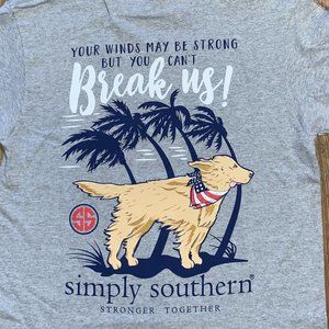 SIMPLY SOUTHERN PREPPY HURRICANE WINDS CAN'T BREAK US T-SHIRT